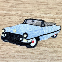 刺繍アイロンワッペン　オープンカー　B 1枚目の画像