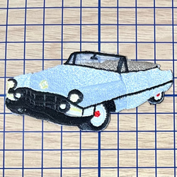 刺繍アイロンワッペン　オープンカー　B 2枚目の画像