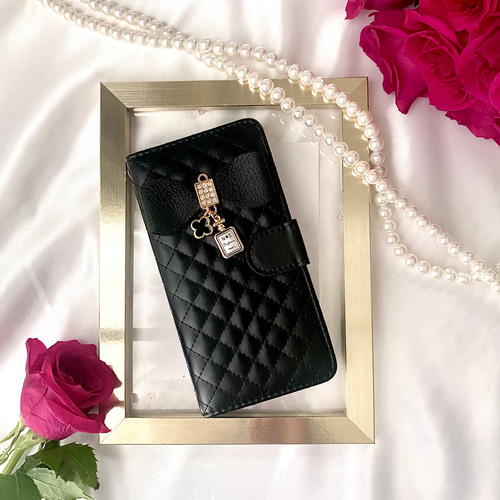 スマホケース iPhoneケース 手帳型 カード収納 リボン かわいい