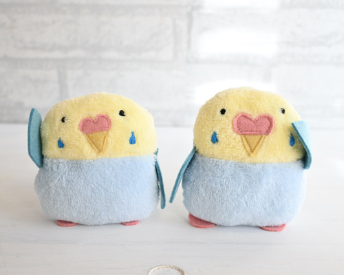 セキちゃん （セキセイインコぬいぐるみ）イエロー×サックス