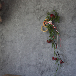 【お正月】サンキライとヒカゲノカズラのしめ飾り№１　　　しめ縄　シンプルしめ縄 3枚目の画像