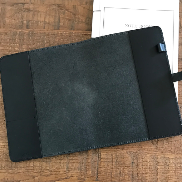 リパリのリボン付き手帳カバー  フラップ付き B6サイズ 2枚目の画像