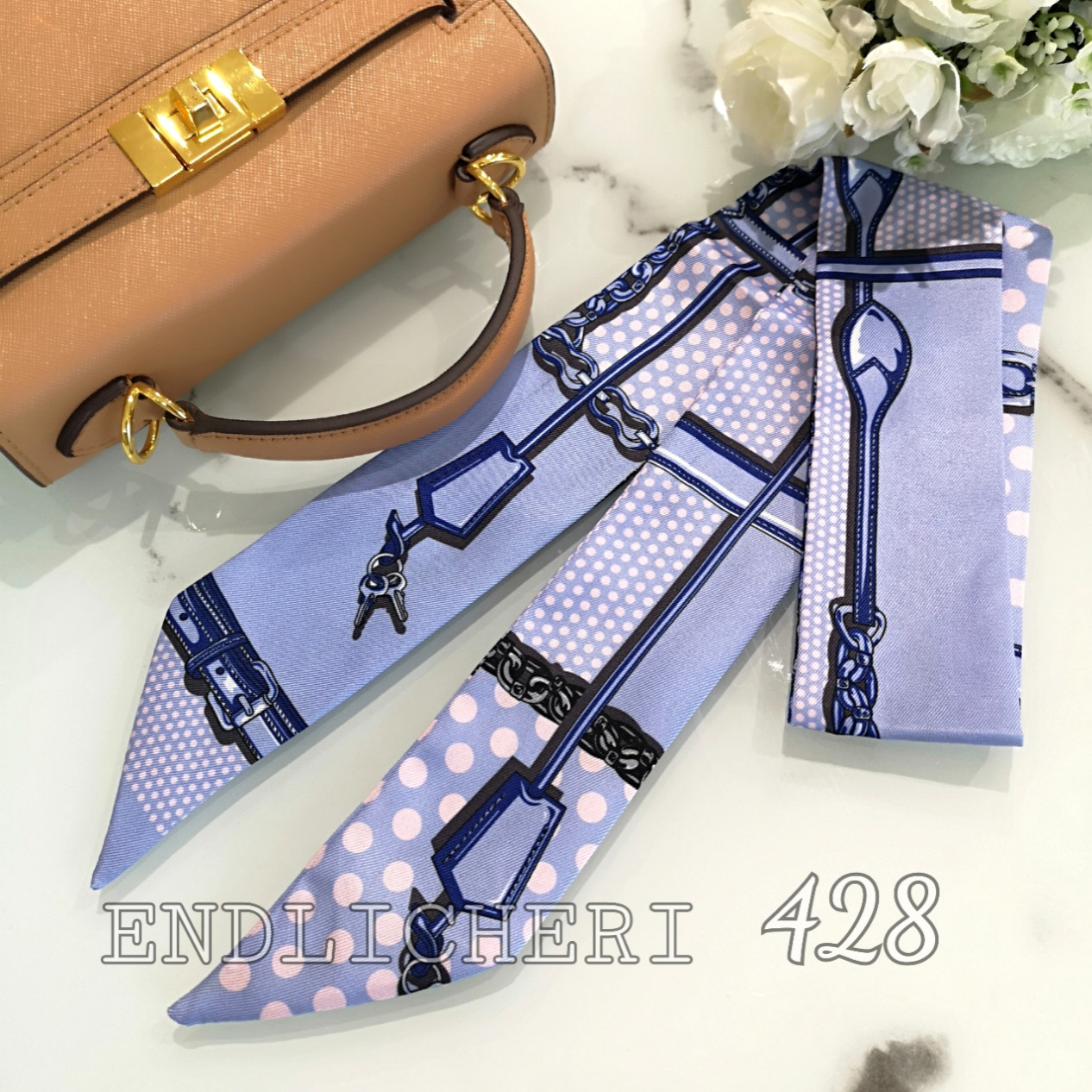 リボンスカーフ428#バッグスカーフ バッグチャーム スカーフ