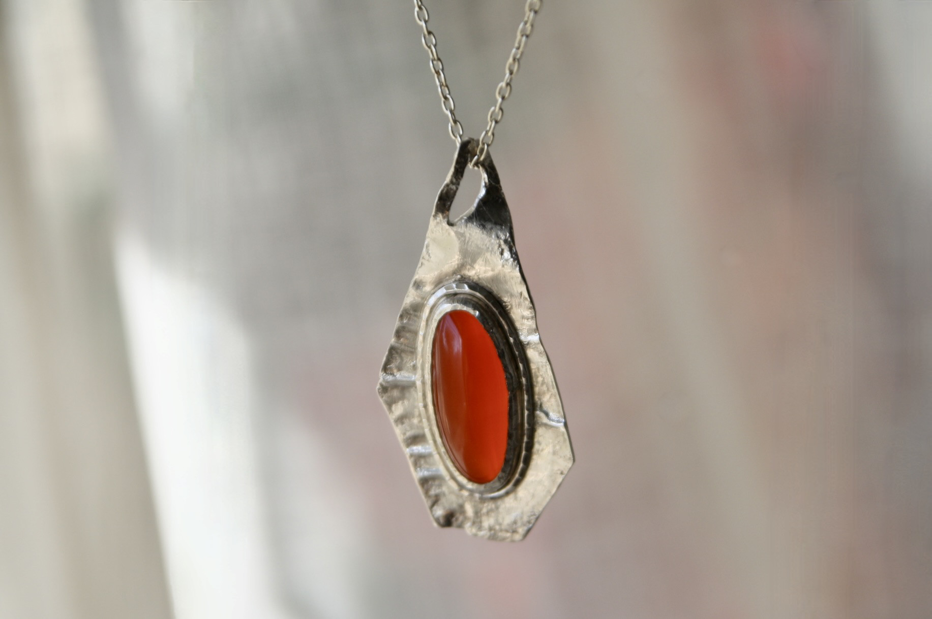 カーネリアン　silverネックレス
