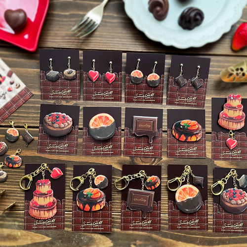 とろけるチョコレート イヤリング＆ピアス【受注生産
