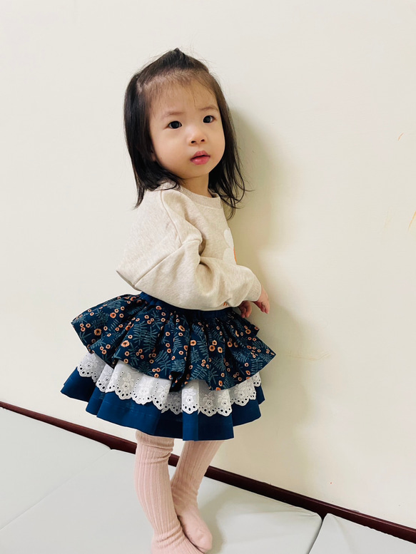 甜美屁屁裙&Super短短澎「午夜」✿雙韓國製棉布/日本製棉質蕾絲✿M(90-100) 第5張的照片