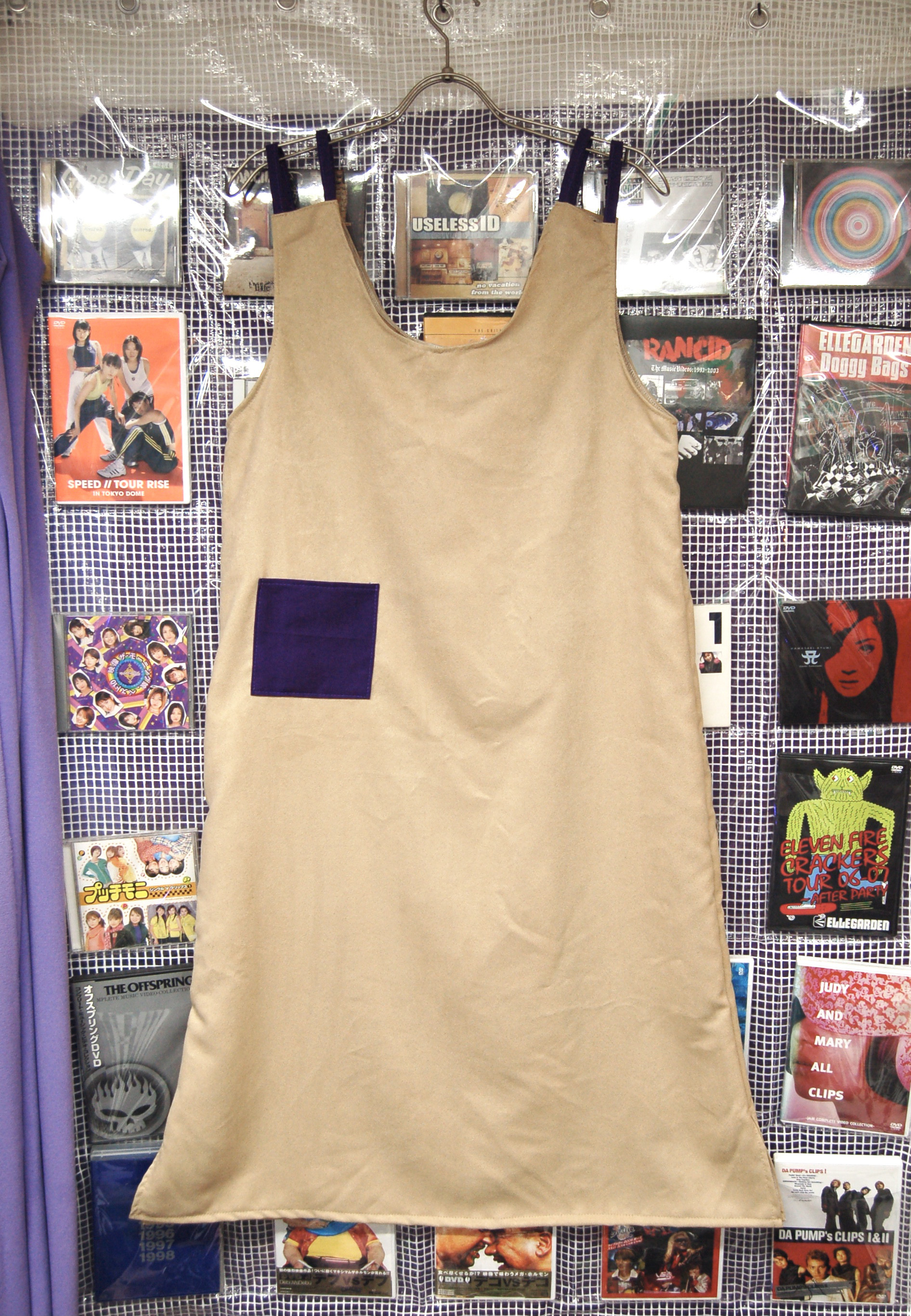 スエードロングワンピース:薄ベージュ