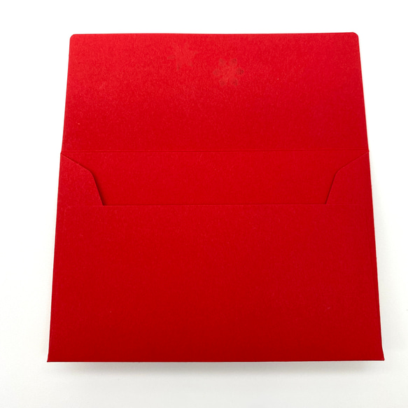 活版印刷&箔押し　クリスマスミニカード＆封筒　5羽のうさぎ　封筒カラー選べます！ 6枚目の画像