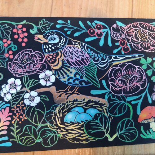 スクラッチアート（ネズミ） 絵画 シェラブ 通販 15128400｜Creema