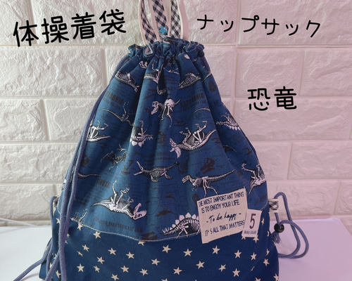 楽天市場】体操服袋＜恐竜大行進＞ 子供用 大 体操服袋 体操服