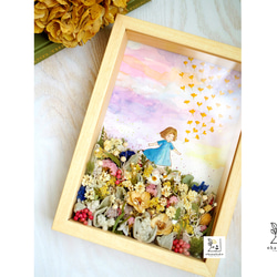 《special day gift》warter painting and colorful flowers frame 第2張的照片