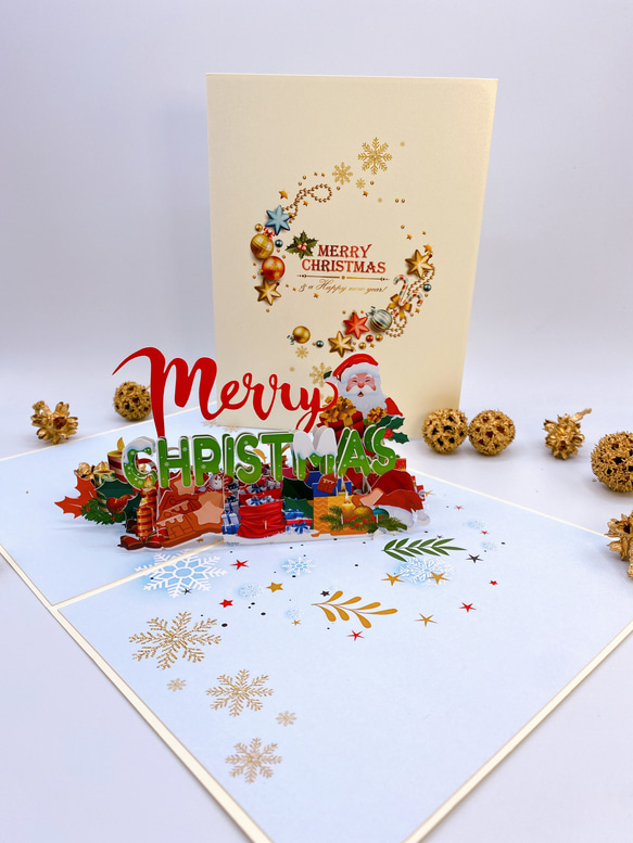 クリスマスカード！ポップアップカード手作り　Merry Christmas 3枚目の画像