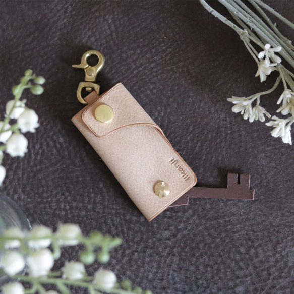 受注生産】小さなネジ式キーケース キーケース iikanji leather
