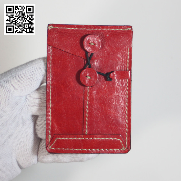 お年玉入れ封筒型名刺カードケース　赤ピンク系 tw201602161817283395165 1枚目の画像