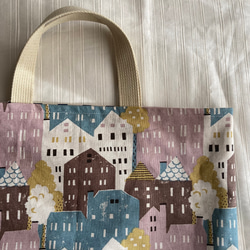 幼兒園/入學用品* Townscape Pattern Lesson Bag &amp; Shoe Bag Girls Dull 第6張的照片