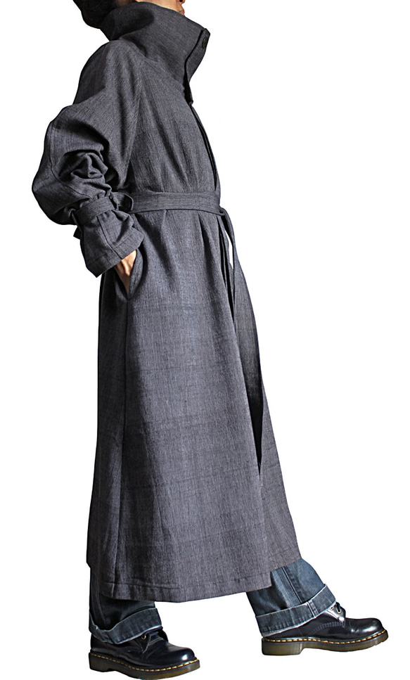 Jomton 手工編織棉質高領風衣 (JOO-001-01) 第3張的照片