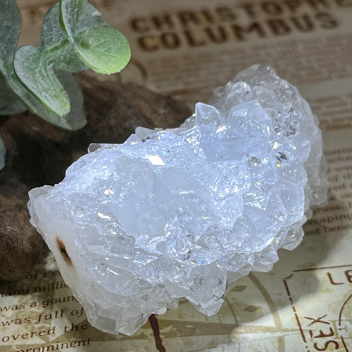 カルセドニー共生　天使の水晶　レインボー　アポフィライト　原石　クラスター 天使の水晶✨ レインボー アポフィライト ラフストーン 原石