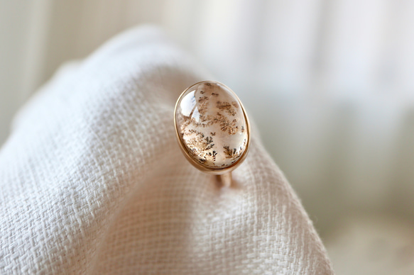 K10[botanical artのdendric quartz] ring 5枚目の画像