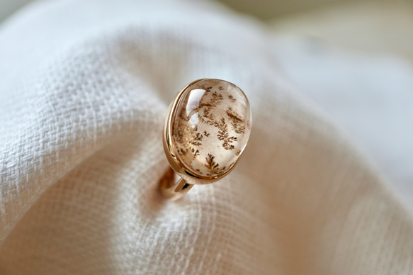 K10[botanical artのdendric quartz] ring 3枚目の画像