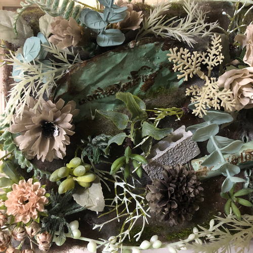 フラワーガーデン、小さなお庭、多肉植物、アンティークフラワー