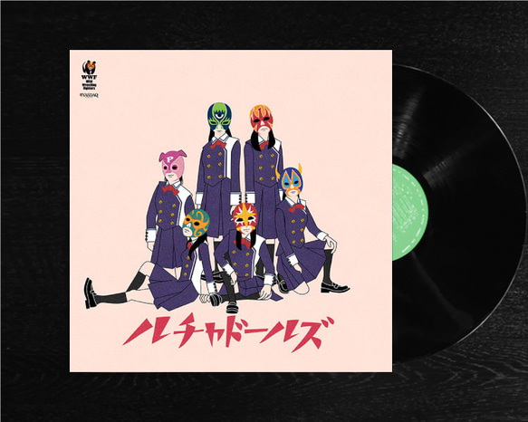 レコードジャケット風アート【レコード盤なし】ルチャドールズ 1枚目の画像