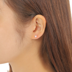 【正品珍珠】單顆珍珠耳環 4.5-5mm 不鏽鋼/鈦 Akoya 珍珠 嬰兒珍珠耳環 第2張的照片
