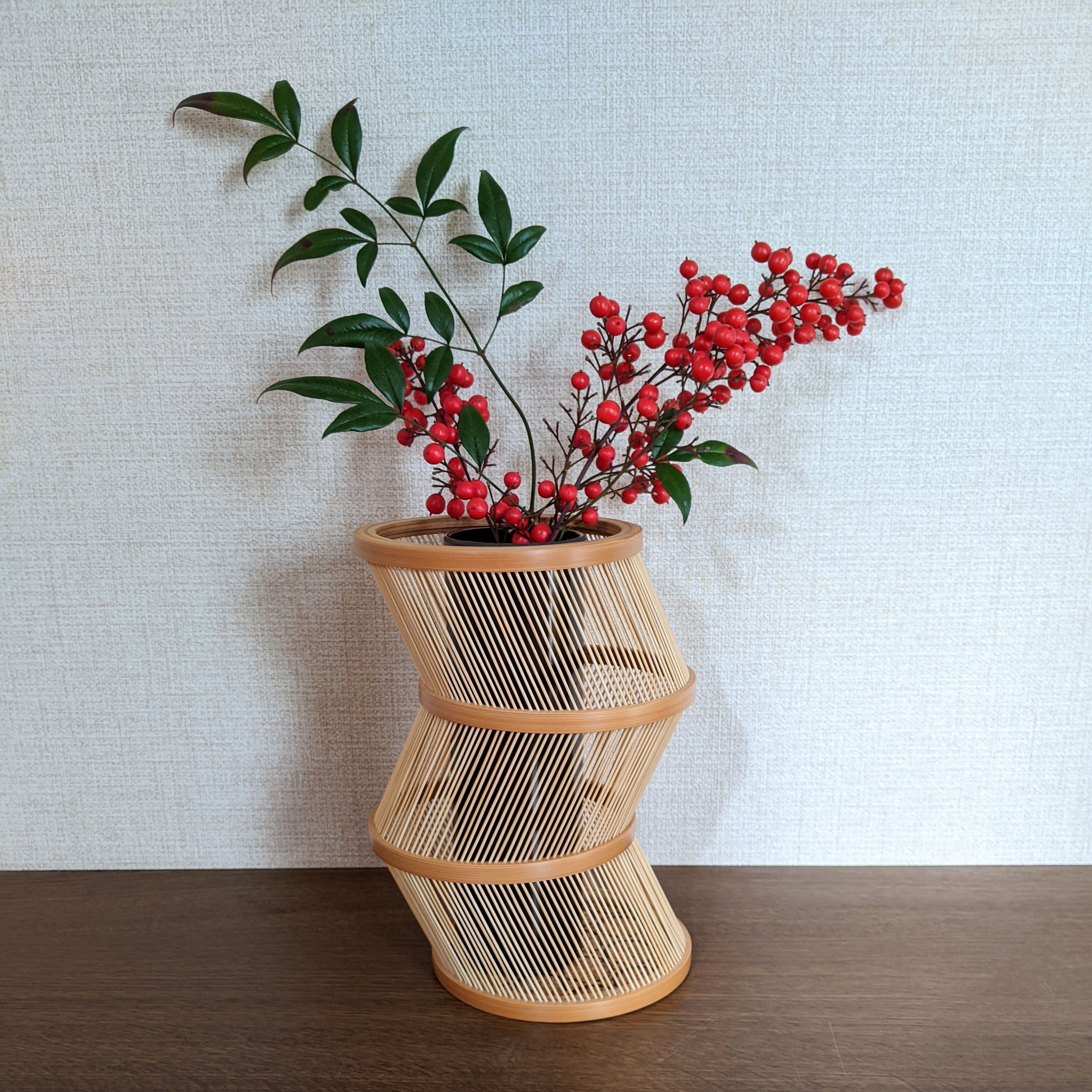 年代物・竹細工・花瓶・置物 年代物・竹細工・花瓶・置物