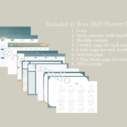 "Skies" 2023 Digital Planner/Diary （デジタルプランナー・ダイアリー） 5枚目の画像