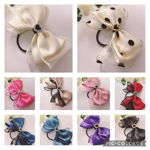 ハンドメイド リボン 13センチ 1個ビッグ ダンス チア 発表会