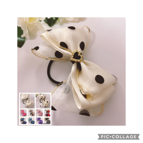 【88】 ハンドメイド　リボン　ヘアゴム 2340775614.jpg?1723125142