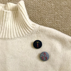 【限定1点】キャンディケイン_刺繍ブローチ 4枚目の画像