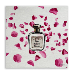 ファブリックパネル アート絵画 薔薇（バラ）ローズ 花びら 香水 イタリア フィレンツェ 正方形 SSMサイズ 日本製 2枚目の画像