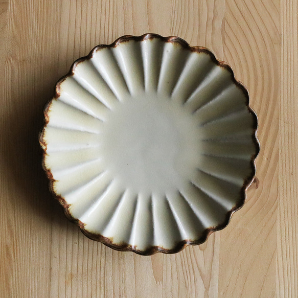Takatori ware Takatori ware 土耳其藍色錘花環花盤小盤子盤子 16cm Rokuroan 陶器餐具 r 第12張的照片