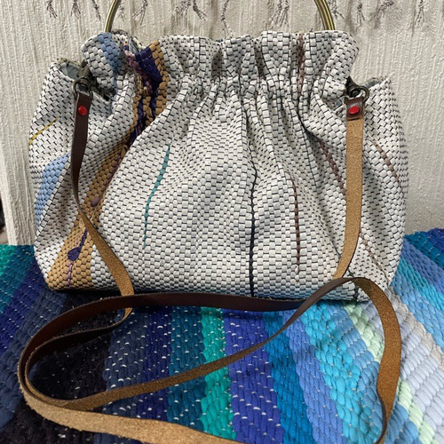 ハンドメイド 革裂織 ツーウェイふっくらバック ショルダー
