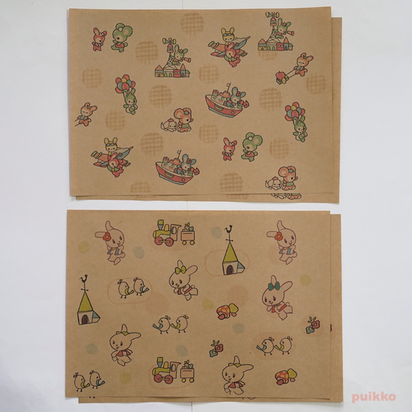 紙書封面復古可愛動物1本（彩色）（6本裝） 第3張的照片