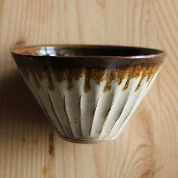 Takatori ware Takatori ware 土耳其藍色 shinogi 小碗免費杯子 9.5cm 陶器陶瓷餐具 ro 第8張的照片