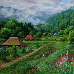 秋のお散歩」F6号 油彩 額付 送料無料 絵画 玲子.K 通販 12632686