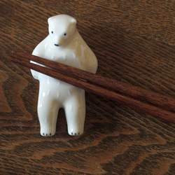 北極熊熊五郎筷架（毛皮） 第3張的照片