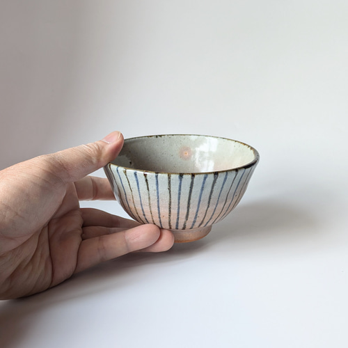 十草模様の飯茶碗 【手仕事 民藝 和 陶器】 茶碗・めし碗 酒津焼 kazu