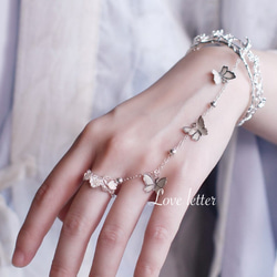 【5点セット】バタフライ蝶々 ピアス　ネックレス　リング　ブレスレット　シルバー 蝶々ネックレス】バタフライ ネックレス ペンダント シルバー