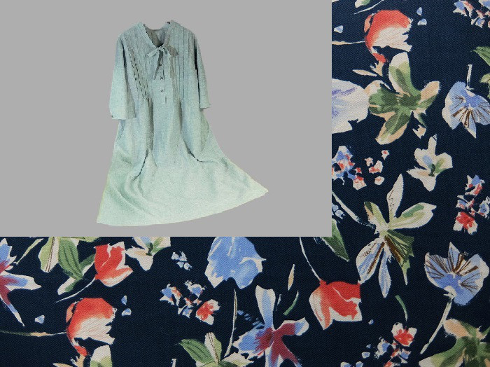 ～Series袖付ワンピース…綿レーヨンウール混紡～