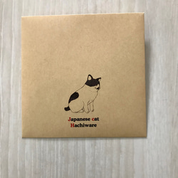 猫のぽち袋　３種×２枚(６枚入り)  封筒、一筆箋、お札が二つ折りで入ります。 2枚目の画像