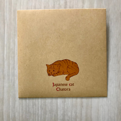 猫のぽち袋　３種×２枚(６枚入り)  封筒、一筆箋、お札が二つ折りで入ります。 3枚目の画像