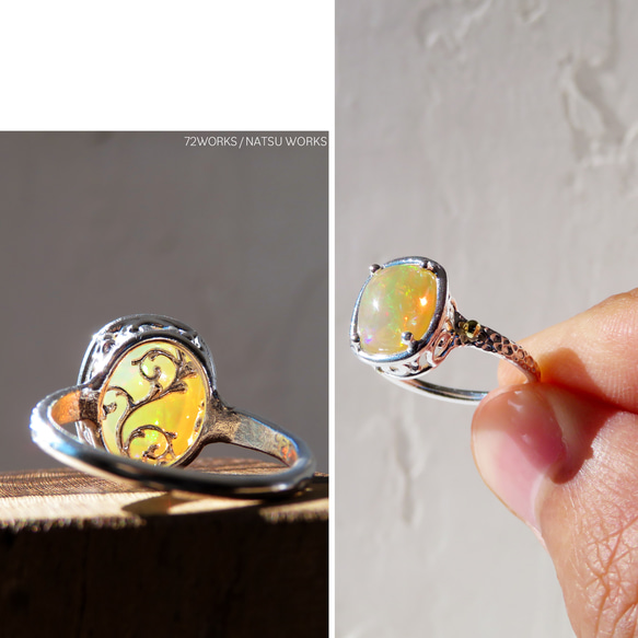 エチオピアオパール リング / Ethiopian Opal Ring 3枚目の画像