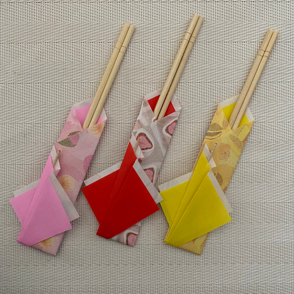 折り紙　お箸袋　楊枝入れ付き　お菓子　スィート　ホームパーティーに 3枚目の画像