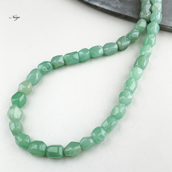 グリーンアベンチュリン タンブルカット 10粒 天然石パーツ 天然石