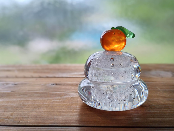 ガラスの鏡餅（大） 鏡餅 nanahoshi 通販 15130817｜Creema(クリーマ