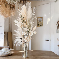 パンパスグラスとネイティブフラワーのスワッグ＊インテリア お洒落