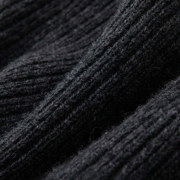 ウール混紡ニットスカート　ロングニットスカート　ダークグレー　フリーサイズ　#0127 12枚目の画像