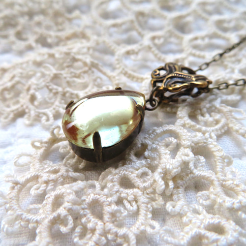 アンティーク？ヴィンテージのサフィレット ペンダントトップ ヴィンテージサフィレット・ラージドロップネックレス ネックレス